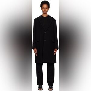 A.P.C. Jane — Black Wool/Cashmere Coat (Size 40)